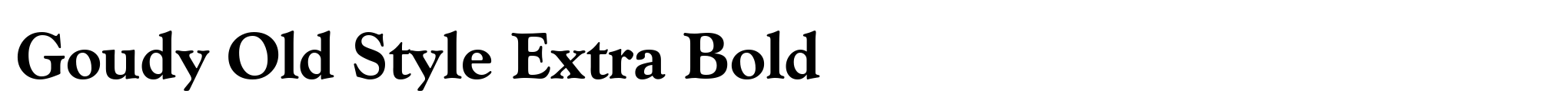 Goudy Old Style Extra Bold image